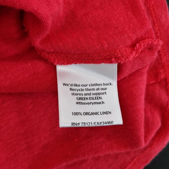 Eileen Fisher Short Sleeve Organic Linen T Shirt - Picture 6 of 6